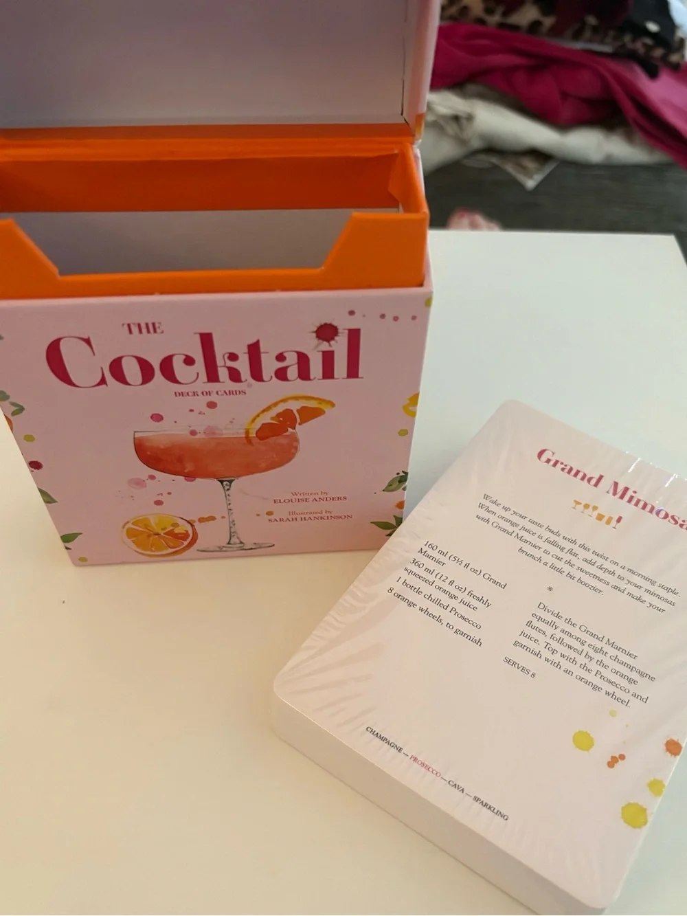 The Cocktail Deck of Cards - Pink Sparkling Cocktail Recipe Cards